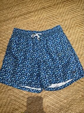 Jared Lang Blue Multi-Pattern Swimtrunks